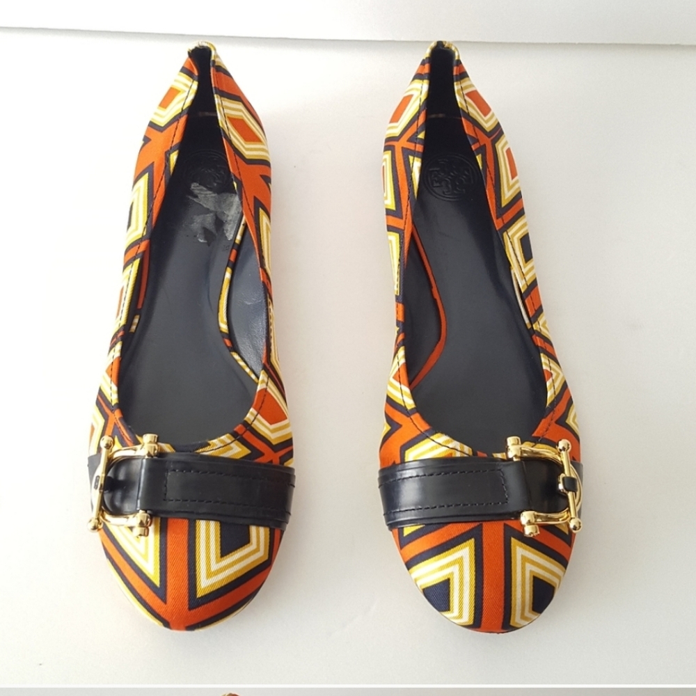 Tory Burch Noel Geometric Print Flats